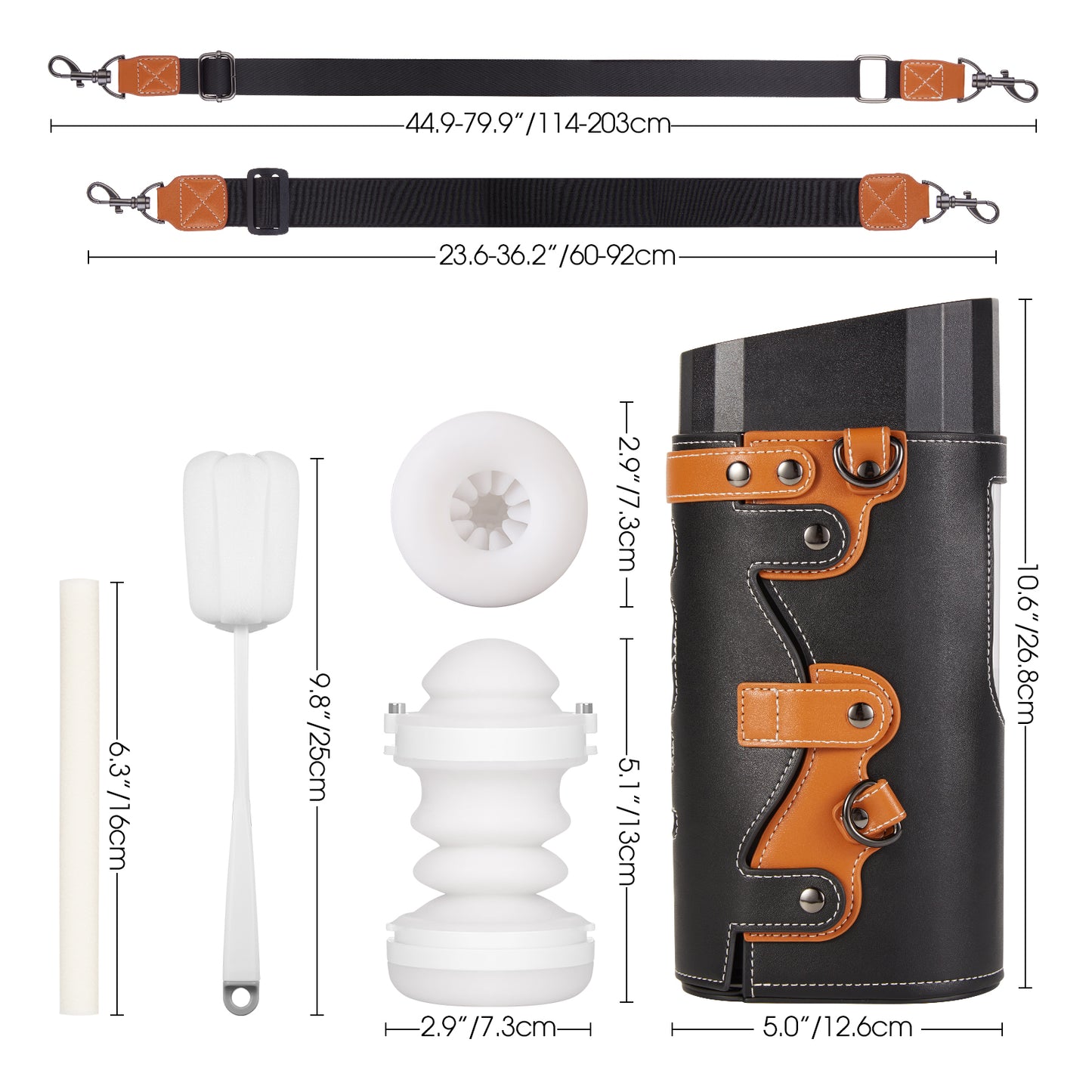 Hands-Free Automatic Masturbation Cup with 10 Thrust Modes, 2 Realistic Sleeves, and Portable Strap
