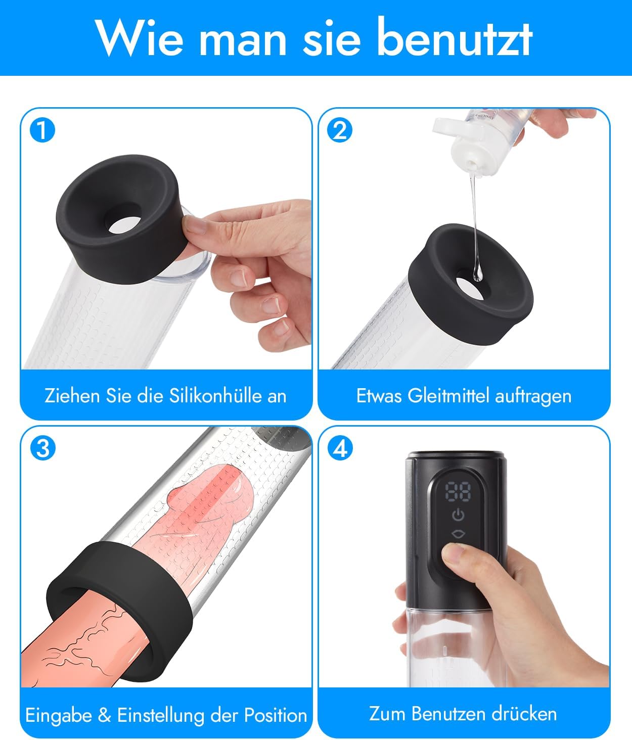 Electric Pump Erection Enlarger - UTIMI 100% waterproof with 6-stage vibration suction and automatic vacuum pump