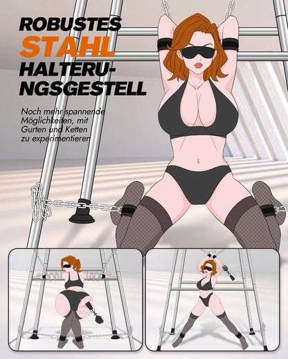 UTIMI Sexschaukelgestell BDSM-Sexspielzeug Sexschaukelset mit Sexschlinge für Paare, Bondage-Sklave, einfach zu montieren und verstellbar, Sexmöbel fürs Schlafzimmer, stabiler Stahlrahmen, Tragkraft b