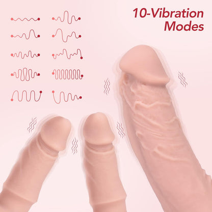 Utimi Umschnallbare Vibrationsdildos – Verstellbarer strapless Dildo mit 10 Modi und 3 Dildos