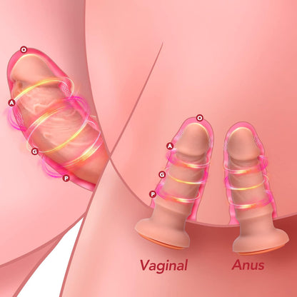 Utimi Umschnallbare Vibrationsdildos – Verstellbarer strapless Dildo mit 10 Modi und 3 Dildos