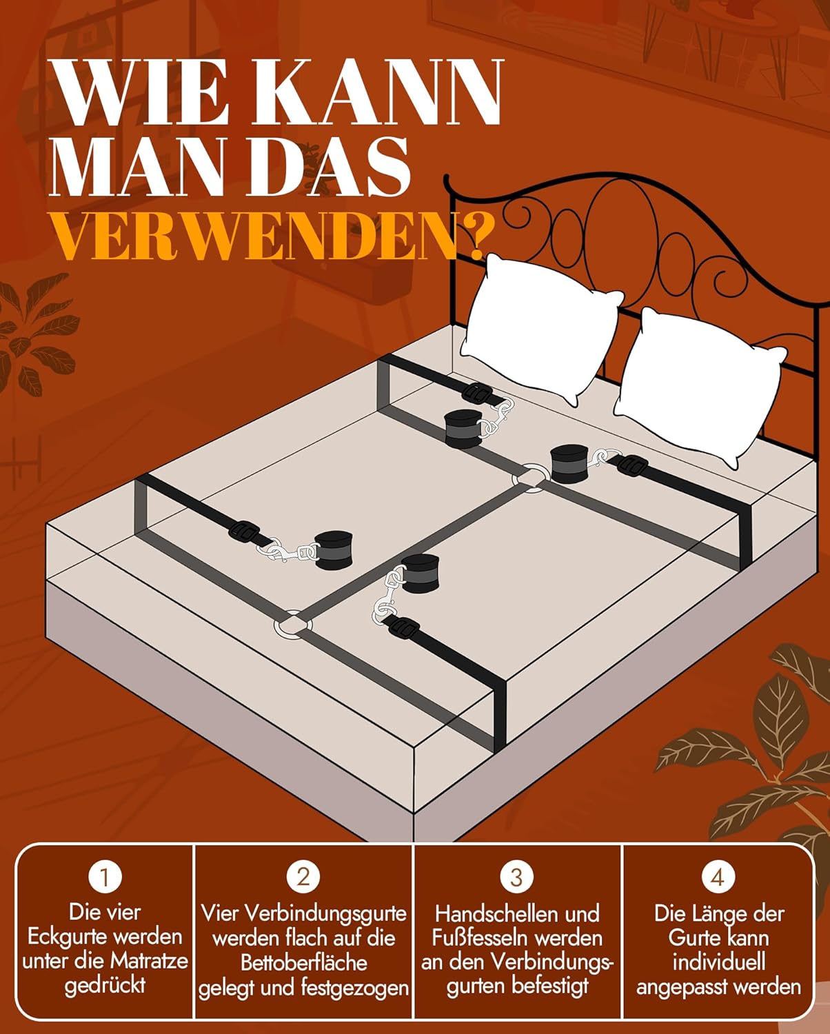 Einsteiger-freundliches BDSM-Fesselungs-Kit mit Augenbinde, Handschellen, Seil und Fußfesseln