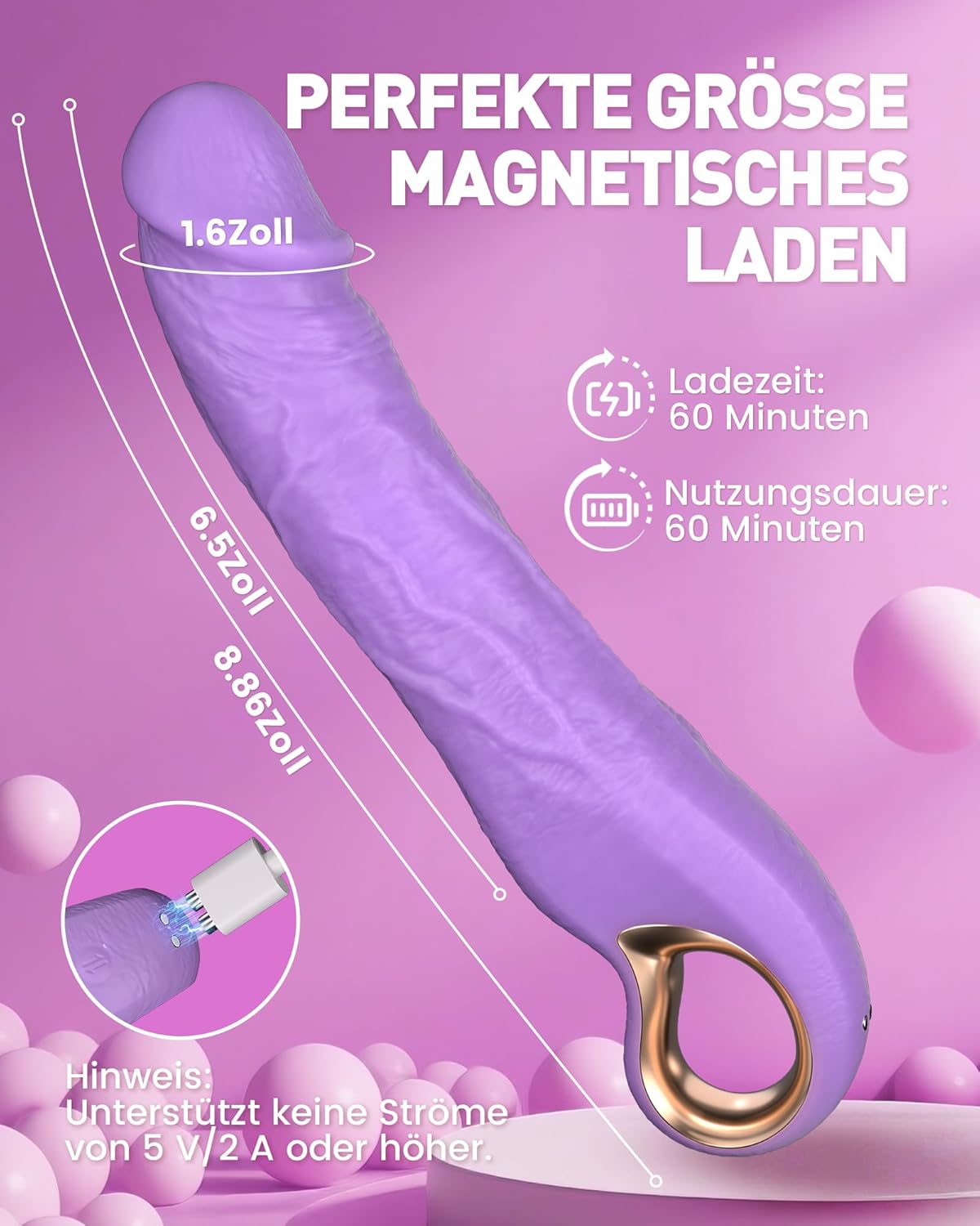 Dildo Vibrator Sex Toy for Women - 2-in-1 G Spot and A Point Vibration for Women with 10 Vibrations & 3 Shock Modes, Realistic Silicone Sex Toy, Waterproof Sex Toy, Erotic Dildo