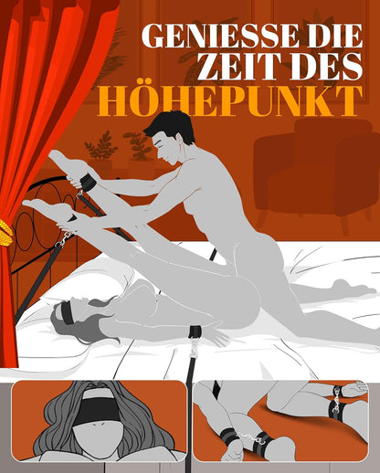 Einsteiger-freundliches BDSM-Fesselungs-Kit mit Augenbinde, Handschellen, Seil und Fußfesseln