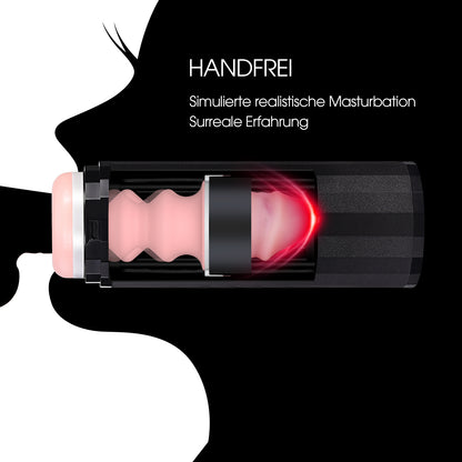 Hands-Free Automatic Masturbation Cup with 10 Thrust Modes, 2 Realisti utimide Hands-Free Automatic Masturbation Cup with 10 Thrust Modes, 2 Realisti utimide
